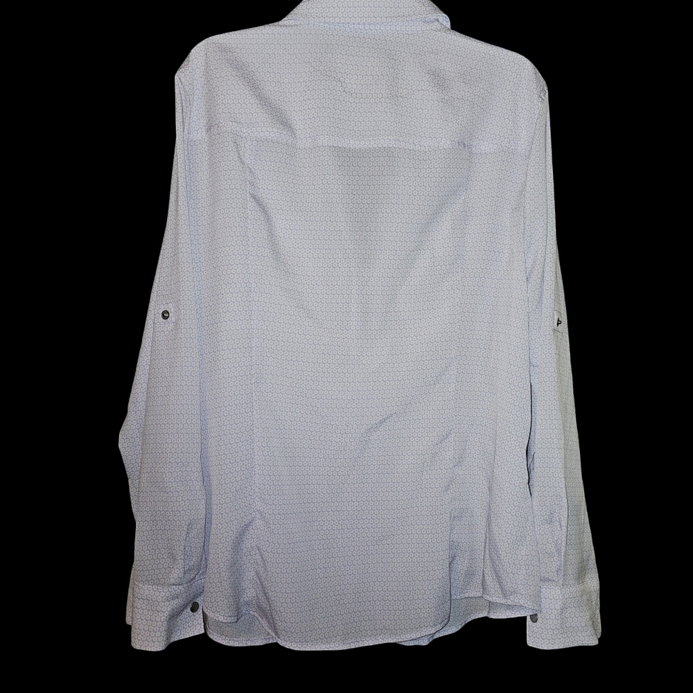 Michael Kors Long Sleeved Full Zip Blouse with Silver Hardware - Picture 6 of 11